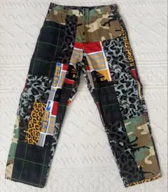 XLARGE パッチワーク ワークパンツ 迷彩 レオパード 総柄のサムネイル
