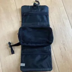 ブラック トラベルポーチ 多機能