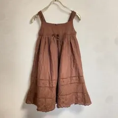 《EST gap 1969》ブラウン刺繍 ノースリーブワンピース 【130】✨