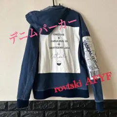 エーエフワイエフ　デニムパーカー　ジャケット　プリント　デニム　AFYF