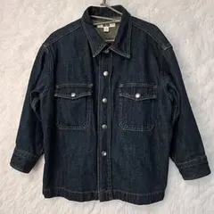 ​【美品】ユニクロU キッズ デニムシャツジャケット 110 インディゴ