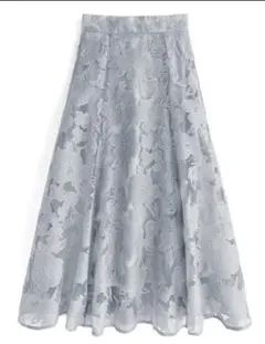 GRL グレイル オーガンジーオパール花柄フレアスカート tu523