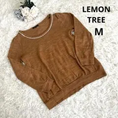 LEMON TREE レモンツリー 【M】 Uネック ニット セーター フリル
