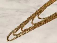 5連チェーン　ネックレス　アクセサリー　メッキ　レディース　ジュエリー