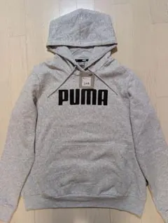 PUMA プーマ パーカー グレー L レディース 新品タグ付き ロゴ 裏起毛