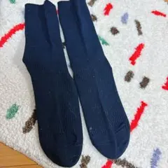 クルー丈ソックス　ネイビー