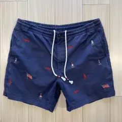 美品 ポロラルフローレン 総柄ショーツ ネイビー 灯台 星条旗 Lのサムネイル