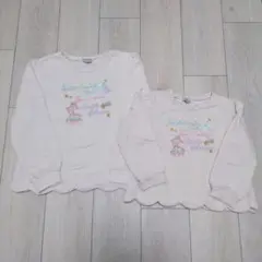 2点セット★エニィファム　姉妹お揃い　スカラップ　トレーナー
