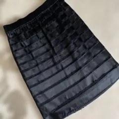 ボールジィ　ブラック ストライプ タイトスカート