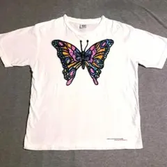 【レア】ガイジンメイド HRM バタフライ プリント 半袖Tシャツ 白 ホワイトのサムネイル