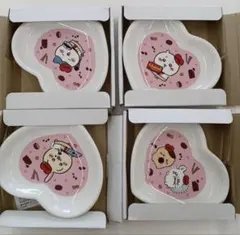 未使用 非売品】ちいかわ ロッテ 懸賞当選品 ハートプレート 4枚フル