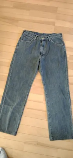 Wrangler w34 デニムストレートパンツ ジーンズ インディゴブルー