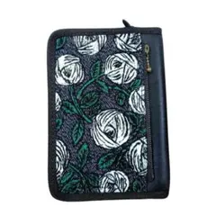 ミナペルホネン/rosyロージィーネイビー/ほぼにち手帳ポーチA６サイズファスナ