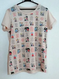 PEANUTS ピーナッツ スヌーピー 半袖Tシャツ ベージュ