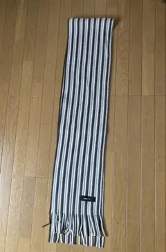 ストライプマフラー（黒・白・グレー）