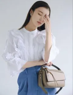 SNIDEL（スナイデル） フリルボリュームスリーブブラウス MIX