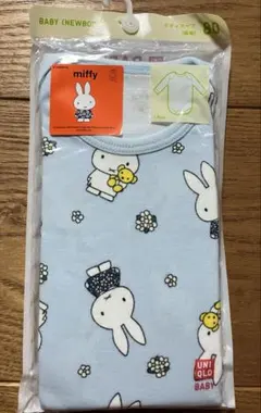 UNIQLO ミッフィー ボディスーツ 長袖 ライトブルー 80cm