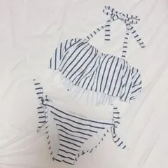 レリッタ　新品水着上下　ストライプ柄ボーダー柄