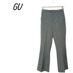 GU 【L】ストレッチフレアパンツ スラックス オフィスカジュアル レディース