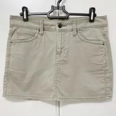 ユニクロ ミニスカート カーキ カジュアル デニムスカート
