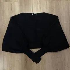 値下げ【ZARA ブラック クロップドニット】