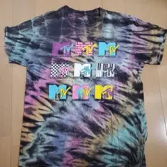 プリントTシャツ　タイダイ柄　MTV 半袖　コットン　MTシャツ　古着のサムネイル