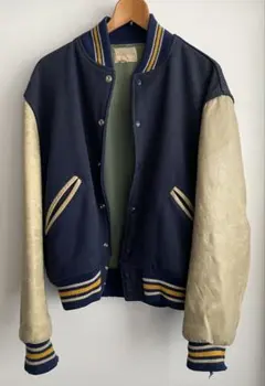 ビンテージ　スタジャン 40 レザー　本革　アメカジ　古着