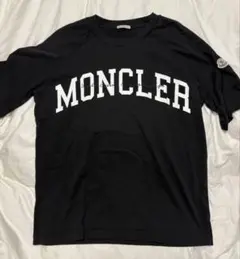 美品〕モンクレール 文字 ビッグロゴ XS ブラック Tシャツ 5S347 