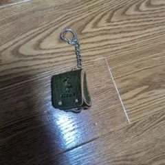 レザー　ランドセル型　キーホルダー 緑