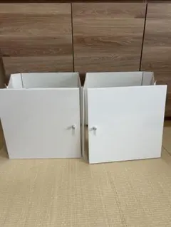 IKEA カラックス インサート 扉 2セット ハイグロス ホワイト①