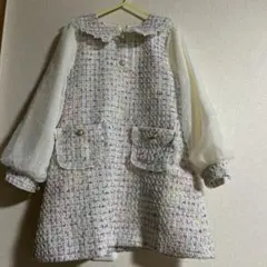 多色ツイード風ワンピース（100cm~）