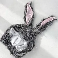 うさぎ 被り物 ハロウィン グレー