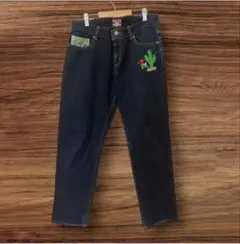 チチカカ サボテン刺繍 デニムパンツ M メキシコ製 エスニックのサムネイル