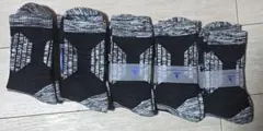 メンズソックス 5足セット ブラック/グレー