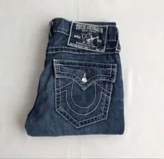 TRUE RELIGION RICKY BIG T デニムパンツ 白ステッチ