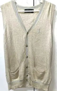 イーストボーイ アイボリー 白 ベージュ 水色 女神 ベスト ニット セーター