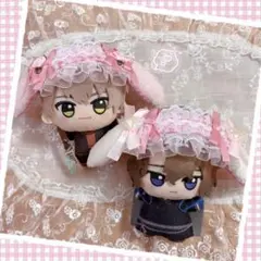 【015】 ハンドメイド ぬい服 ヘッドドレス ちびぐるみ うさぎ うさ耳