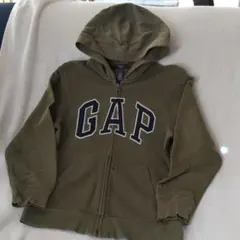 GAP☆長袖内フリースパーカー☆緑☆130センチ☆