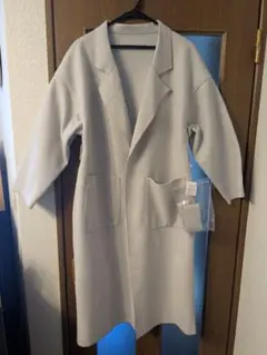 ホワイト ロングコート Lサイズ