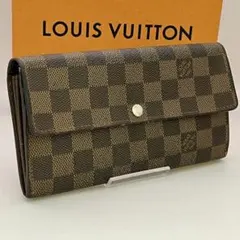 鑑定済み】ルイヴィトン✨長財布 6枚✨ダミエ✨ポルトフォイユ サラ