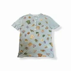⚪︎ マドモアゼルノンノ 麻混 Tシャツ 総柄 半袖 38 Mナチュラル　日本製のサムネイル