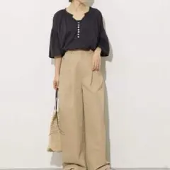 ジャーナルスタンダードレリューム　2タックワイドパンツ　ベージュ