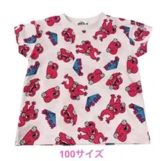 新品タグ付き　けけちゃま総柄Ｔシャツ ライト ピンク　100サイズのサムネイル