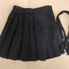【美品】ネイビープリーツスカート 130