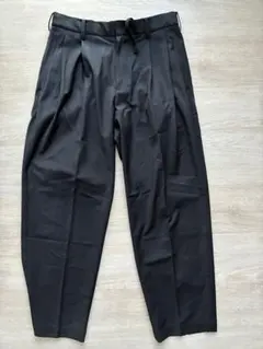 BEAMS JAPAN ブラック プリーツスラックス ワイド