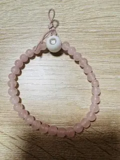 ローズクォーツ ビーズブレスレット　数珠ブレスレット