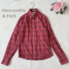 アバクロンビー&フィッチ　アバクロ　長袖シャツ　ボタンダウン　チェック柄　綿