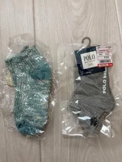 新品未使用！POLOベビー靴下 青とグレー 12~15cm