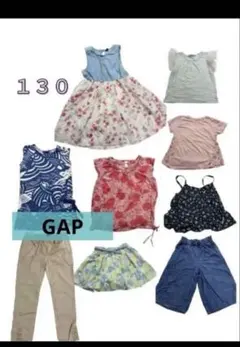 130　女の子　まとめ売り　9点　セット　GAP ワンピース　半袖　夏物