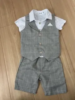 男の子用セットアップ　スーツ　発表会　結婚式　夏用